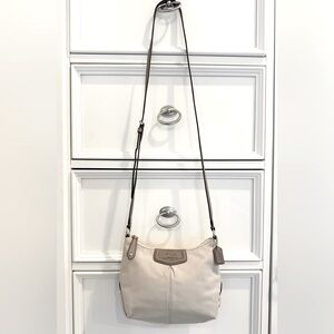 Coach Cream and Tan Crossbody Bag